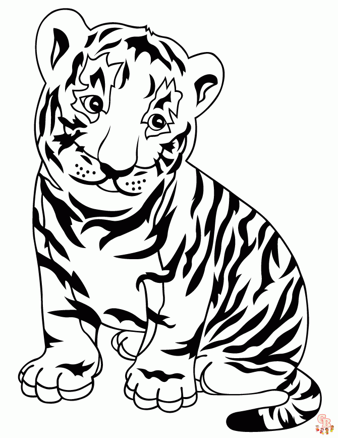 coloriage tigres