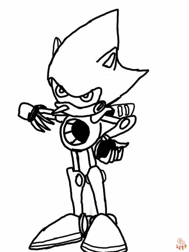 Coloriage Metal Sonic