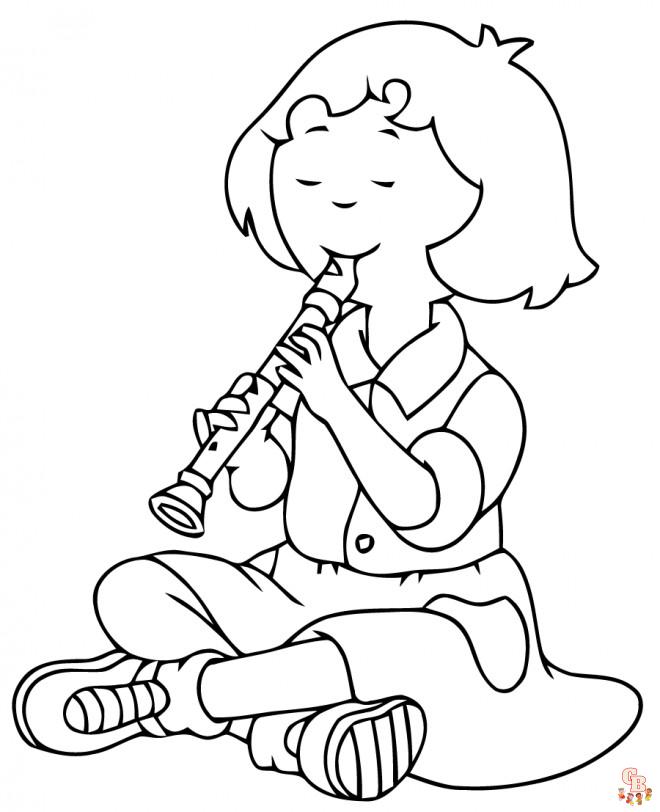 Coloriage La clarinette